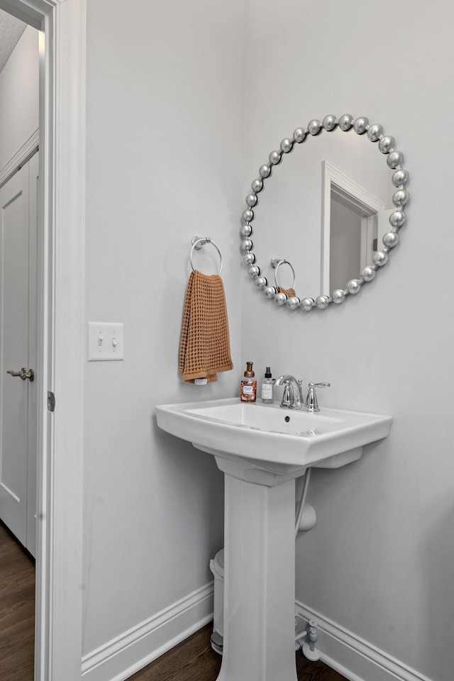 bathroom featuring hardwood / wood-style floors