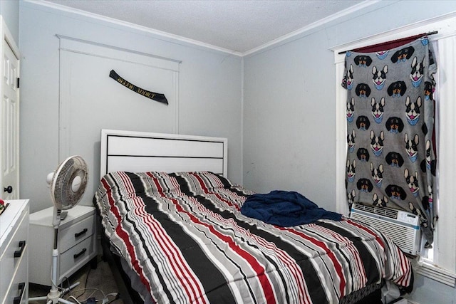 bedroom featuring ornamental molding