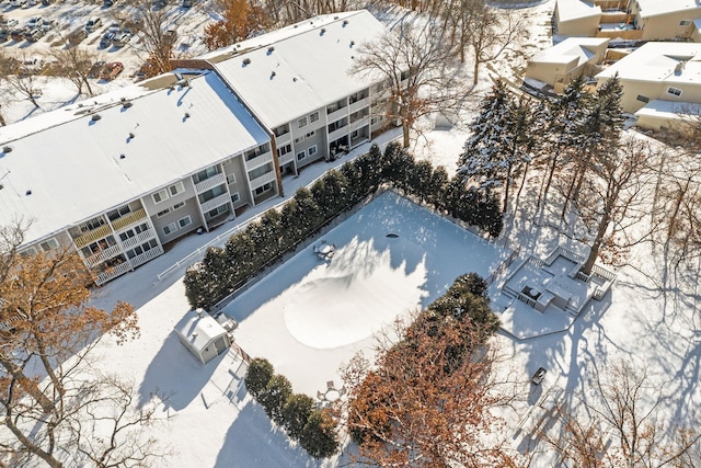 view of snowy aerial view