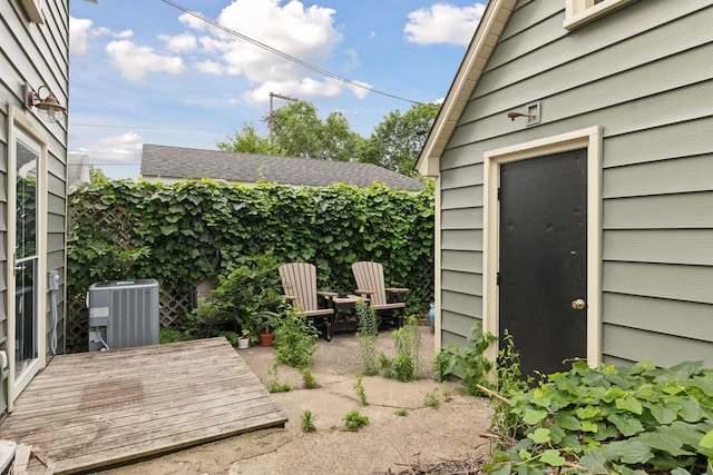 view of patio / terrace featuring cooling unit