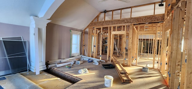 miscellaneous room with decorative columns