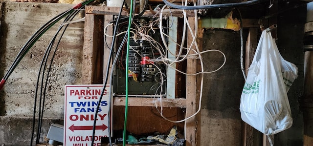 utility room with electric panel