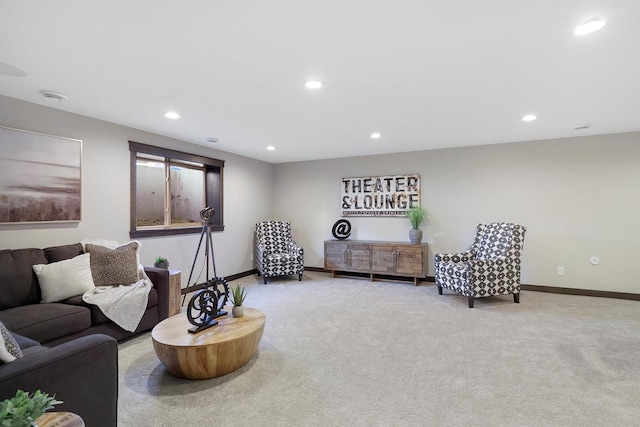 view of carpeted living room