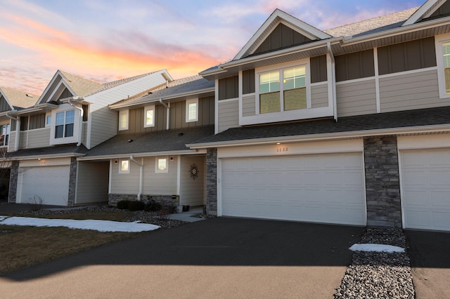 view of property with a garage