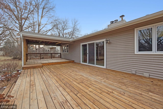 view of wooden deck