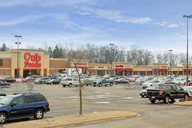 view of uncovered parking lot