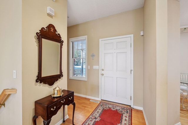 entryway featuring light hardwood / wood-style flooring