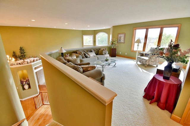 view of carpeted living room