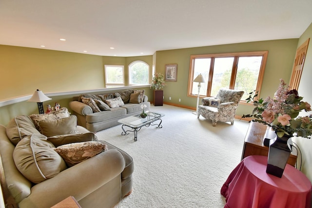 view of carpeted living room