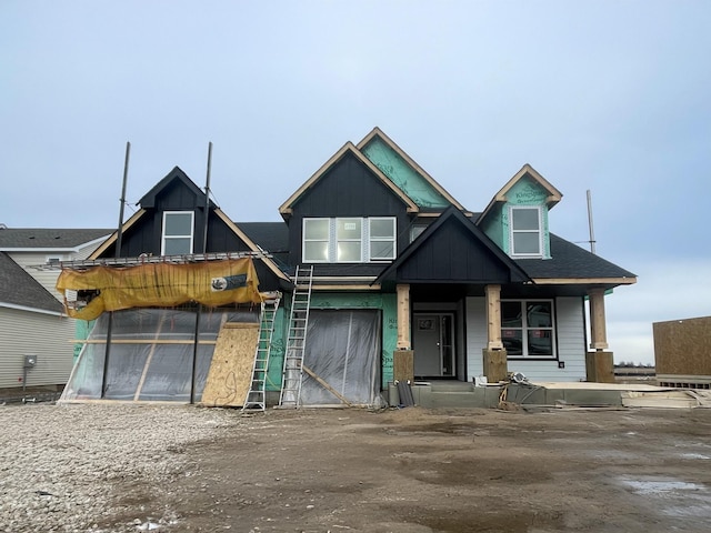 view of front facade featuring a garage