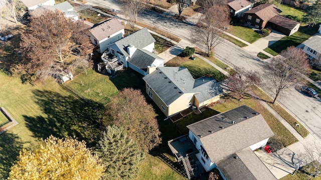 bird's eye view with a residential view