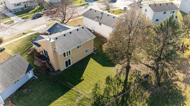 aerial view featuring a residential view