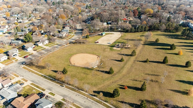 bird's eye view with a residential view