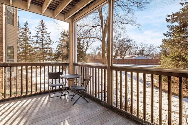 view of wooden terrace