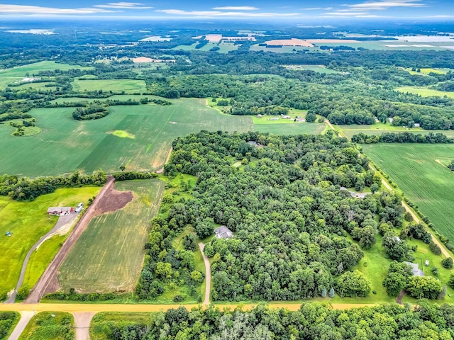 bird's eye view featuring a rural view