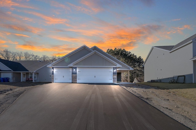 exterior space featuring a garage