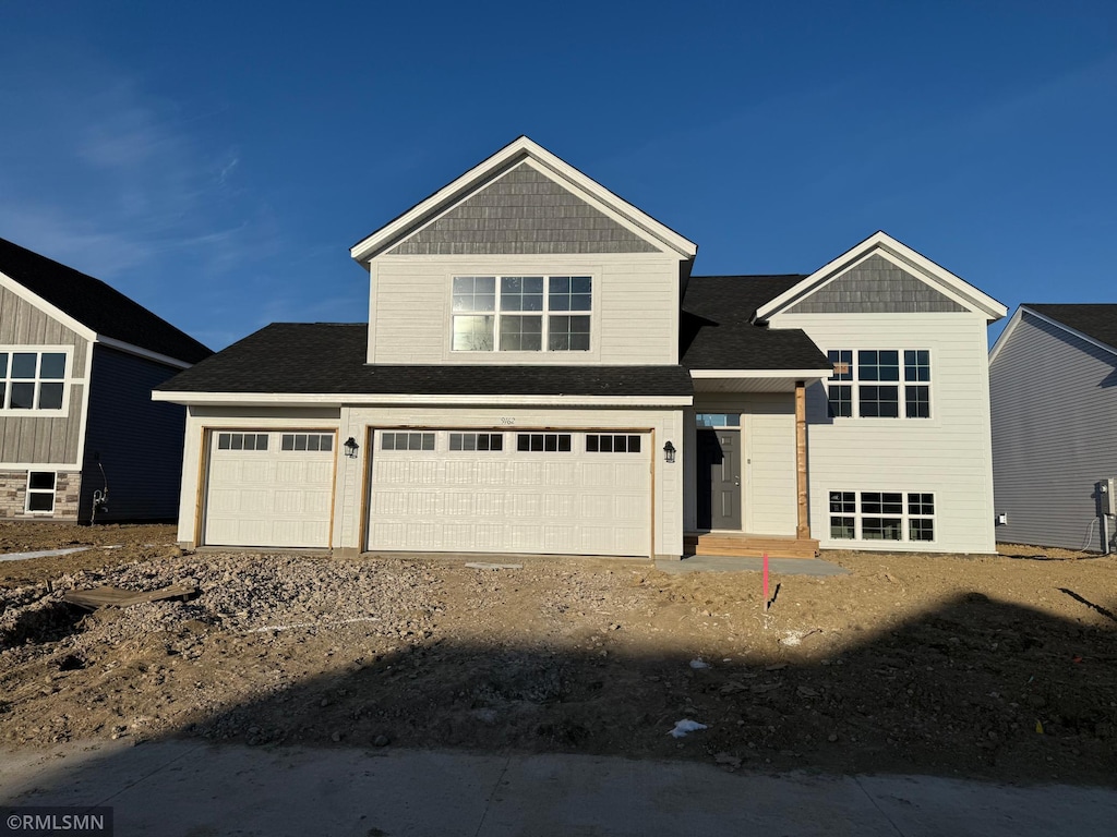 view of front of house featuring a garage