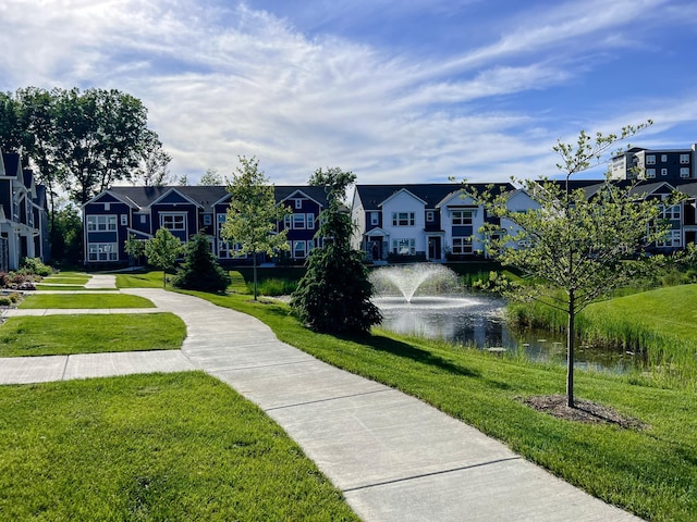 14592 Twin Lakes Cir, Burnsville, MN 55306 - view of property's community featuring a lawn, a water view, and a residential view