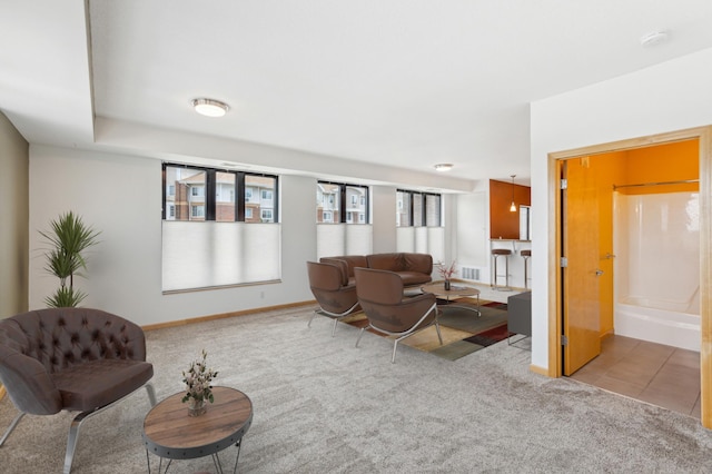 view of carpeted living room