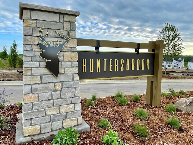 view of community sign