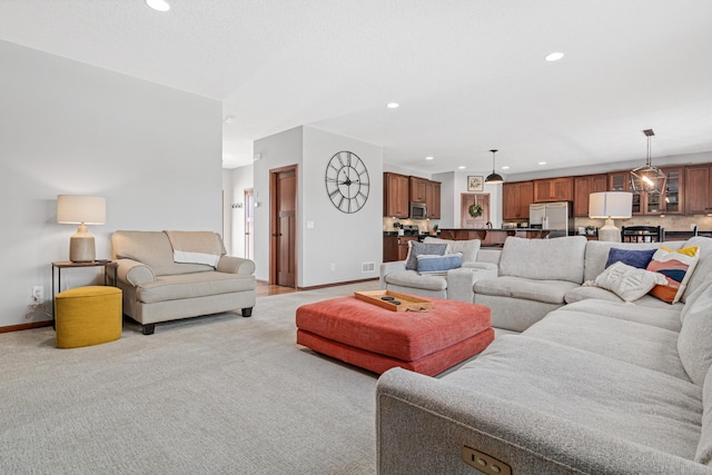 view of carpeted living room