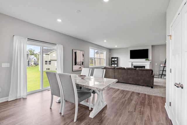 dining room featuring light hardwood / wood-style floors