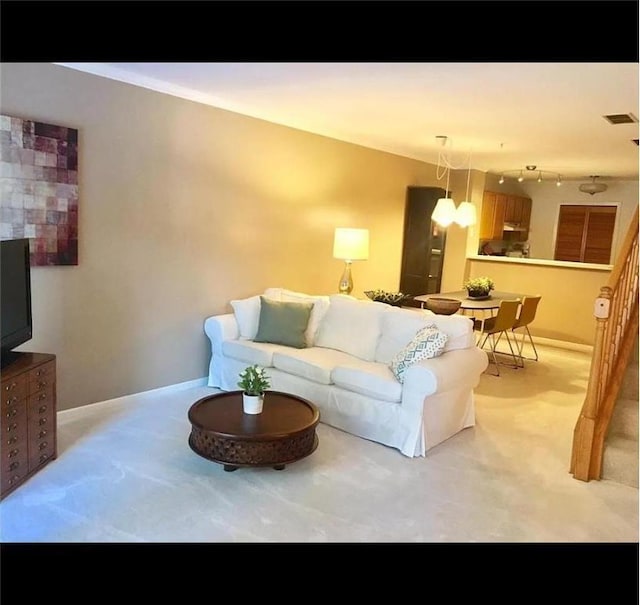 view of carpeted living room