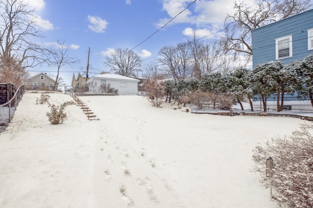 view of snowy yard