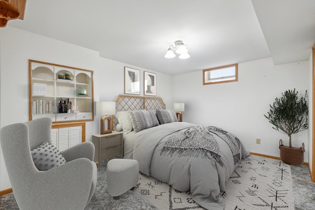 view of carpeted bedroom