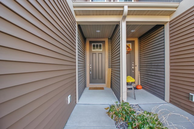 view of doorway to property