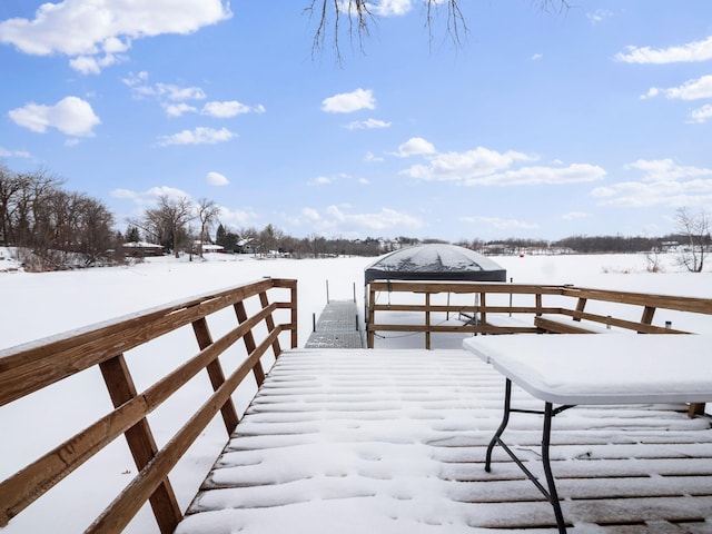 view of dock area