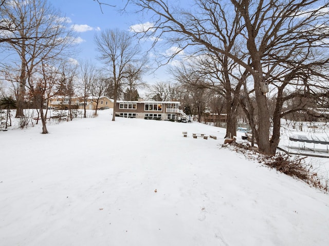 view of snowy yard