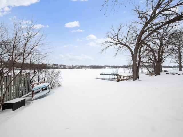 view of dock