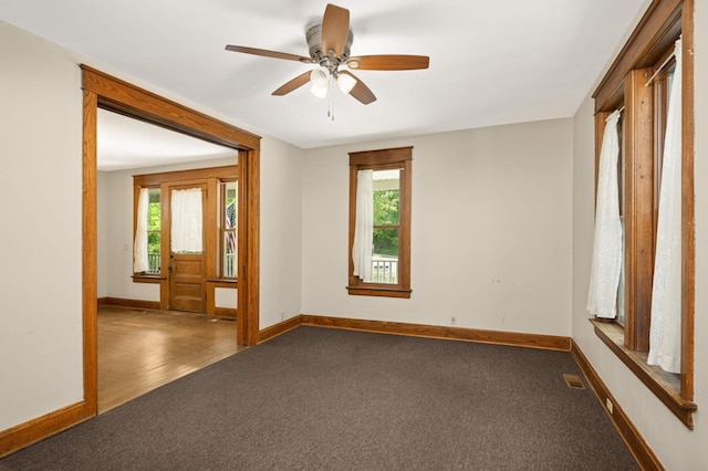 451 Everett St N, Stillwater, MN 55082 - carpeted empty room featuring baseboards and a ceiling fan