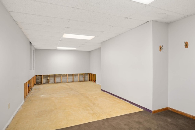 451 Everett St N, Stillwater, MN 55082 - spare room featuring a drop ceiling, carpet floors, and baseboards
