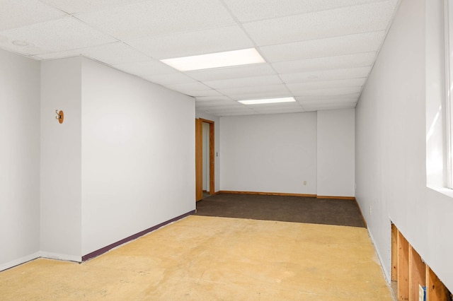 451 Everett St N, Stillwater, MN 55082 - empty room featuring a drop ceiling and baseboards