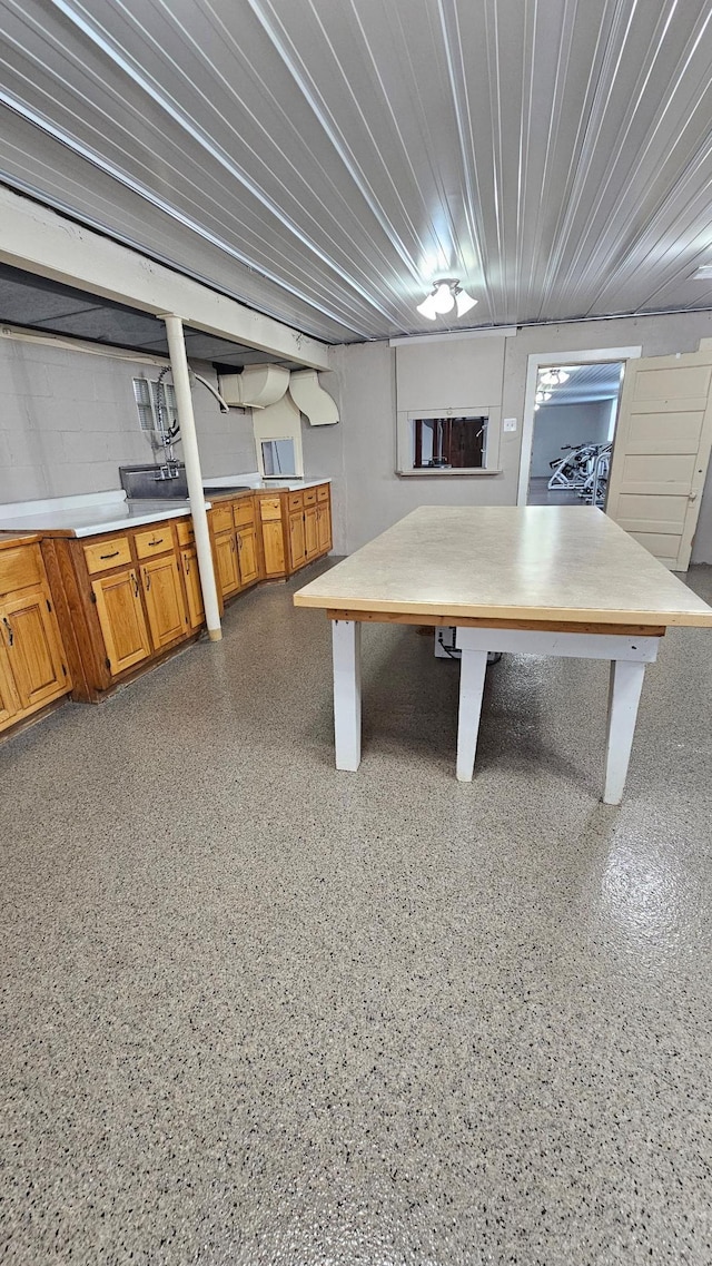 view of unfurnished dining area