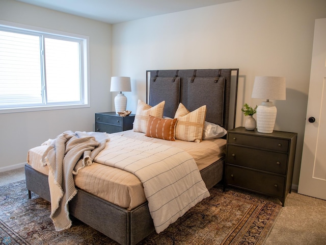 view of carpeted bedroom