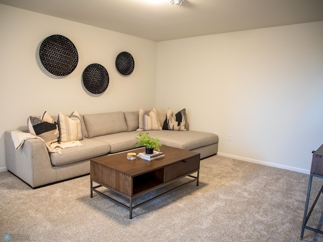 view of carpeted living room