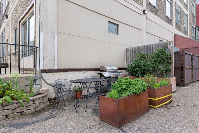 view of patio with grilling area