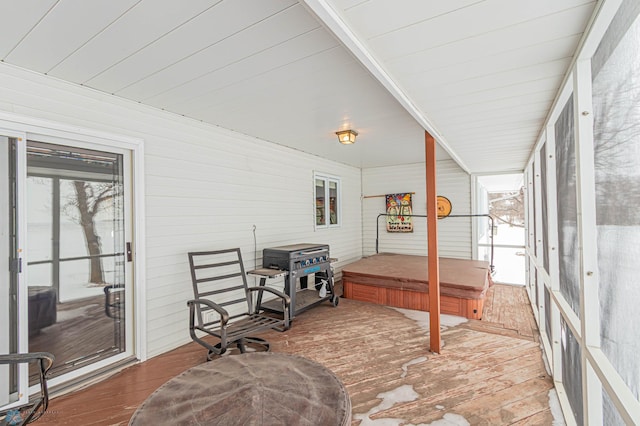 view of sunroom