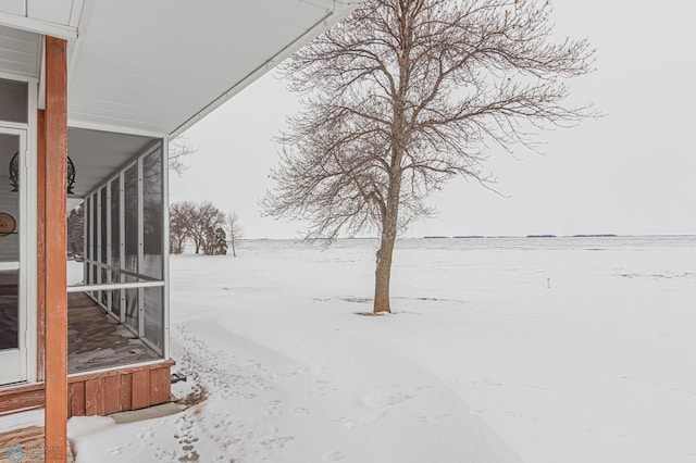 view of snowy yard