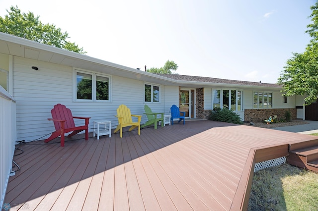 view of wooden deck