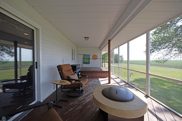 view of sunroom / solarium