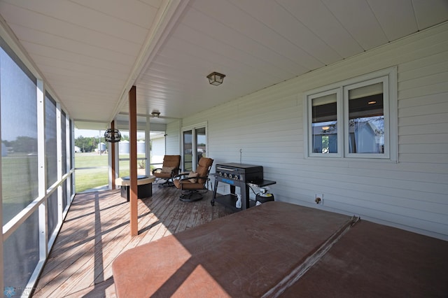 view of sunroom