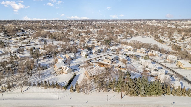 view of snowy aerial view