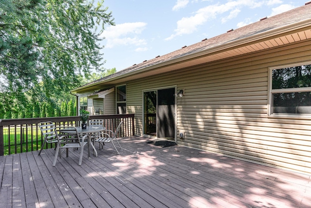 view of wooden deck