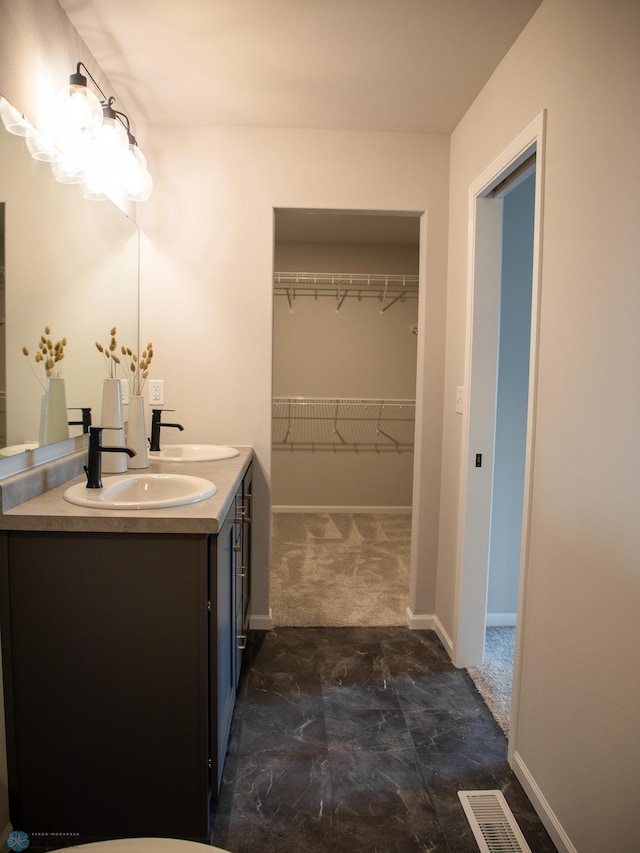 bathroom featuring vanity