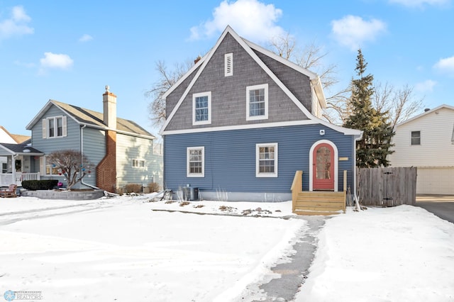 view of front of property with central AC