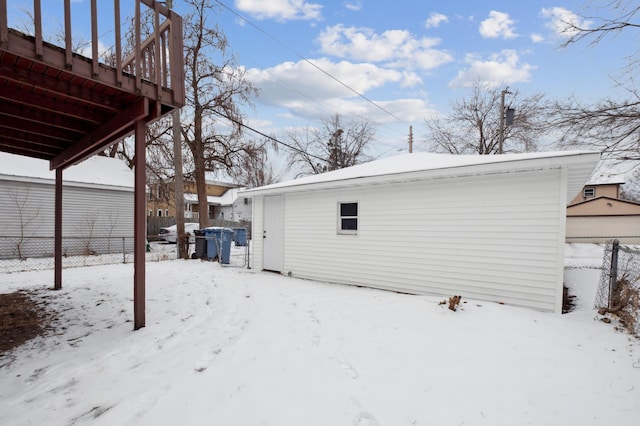 exterior space featuring a deck